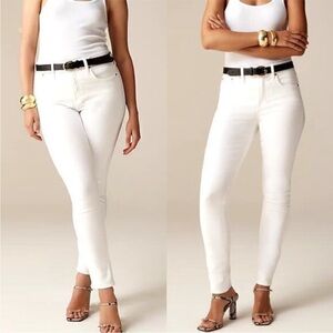 J.Crew 9" toothpick jean in white wash perfecting pockets BQ310 size 29 & 30 NEW